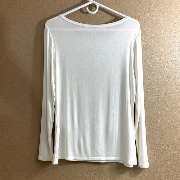 Chico’s Essential Layer Long Sleeve Top In Ecru - Picture 2 of 6